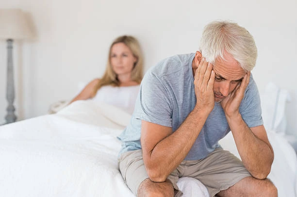 Man dealing with erectile dysfunction concerns